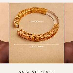 Saba Gold Tone Open Cuff Necklace - Women Jewelry